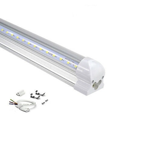 36W 4FT T8 LED Integrated Tube Light Bulbs – 6500K Cool White, 2000+ Lumens (50-Pack)