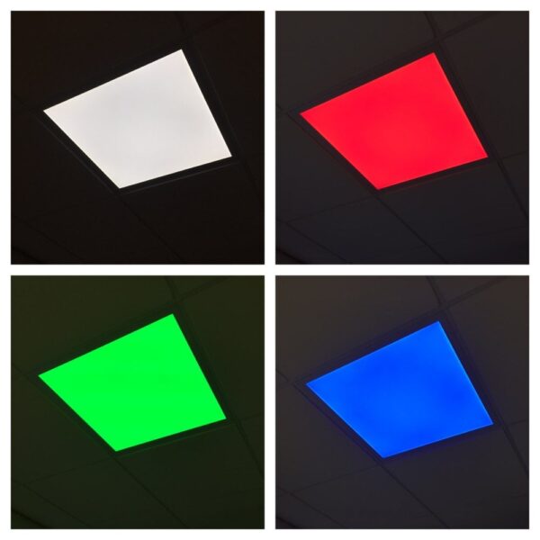 rgb6 RGB Colour Changing LED Ceiling Panel Light 48W, 600 x 600 (Set of 5 lights)