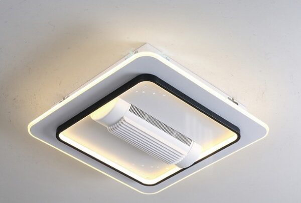 Modern bladeless Ceiling Fans with CCT Lights with Remote Control 6 speeds 3000K-6500K dimmable LED Enclosed Fan Ceiling Light