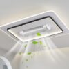 188296 Modern bladeless Ceiling Fans with CCT Lights with Remote Control 6 speeds 3000K-6500K dimmable LED Enclosed Fan Ceiling Light