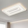 188300 Modern bladeless Ceiling Fans with CCT Lights with Remote Control 6 speeds 3000K-6500K dimmable LED Enclosed Fan Ceiling Light