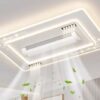 188304 Modern bladeless Ceiling Fans with CCT Lights with Remote Control 6 speeds 3000K-6500K dimmable LED Enclosed Fan Ceiling Light