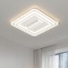 Modern bladeless Ceiling Fans with CCT Lights with Remote Control 6 speeds 3000K-6500K dimmable LED Enclosed Fan Ceiling Light