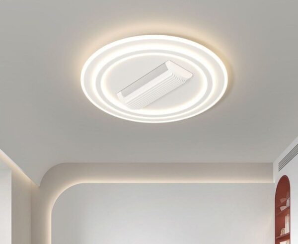 Modern bladeless Ceiling Fans with CCT Lights with Remote Control 6 speeds 3000K-6500K dimmable LED Enclosed Fan Ceiling Light