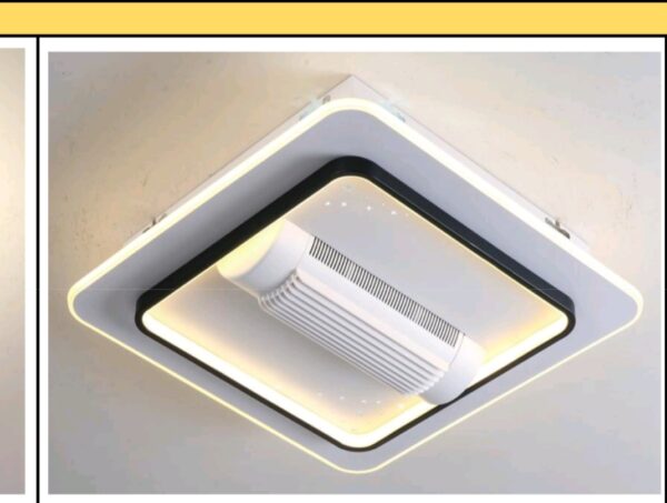 Modern bladeless Ceiling Fans with CCT Lights with Remote Control 6 speeds 3000K-6500K dimmable LED Enclosed Fan Ceiling Light