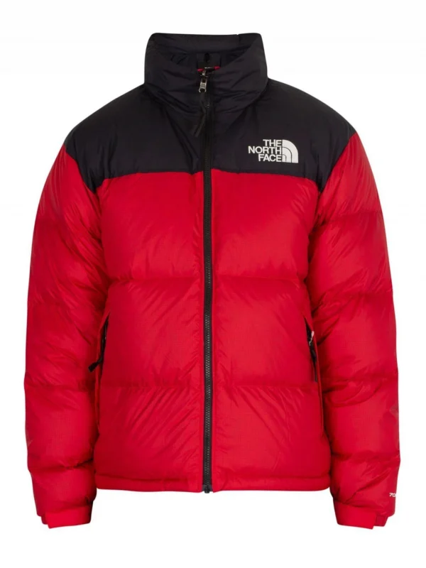 the-north-face-red-Red-1996-Retro-Nuptse-Down-Jacket North Face Puffer men jacket 700,Red Size M,L,XL,2XL with Hood